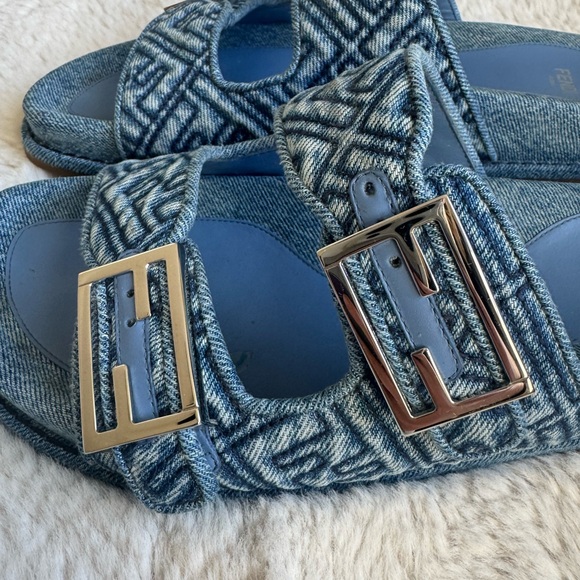Fendi women’s Denim Blue Sandals - Picture 2 of 12